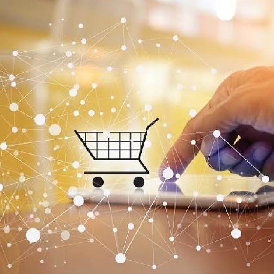 Shopping cart on a tablet screen